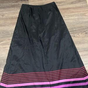 Ann Taylor long black multicolored skirt/ 10